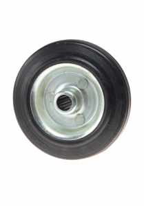 Wheel With Standard Solid Rubber Tyre, Pressed Steel Rim